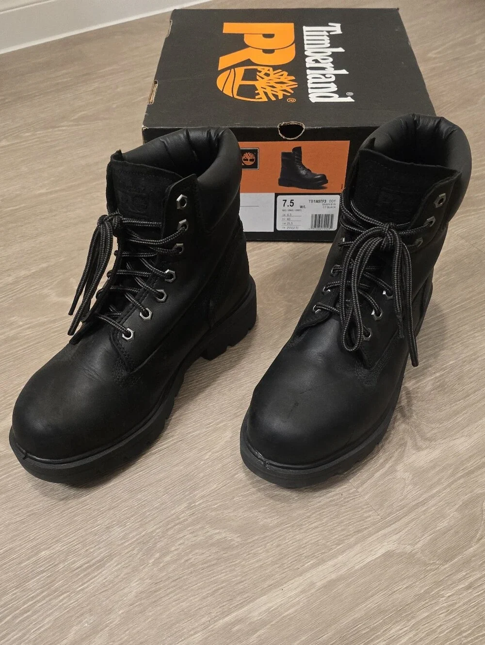 👷Timberland PRO Work Boots Black Sawhorse Composite Safety Toe Industrial Boots